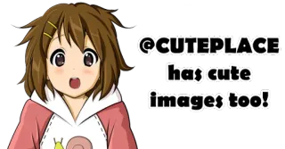 🎺 @CUTEPLACE has cute images too! carino, anime, kawaii, internet, social media, immagini whatsapp sticker