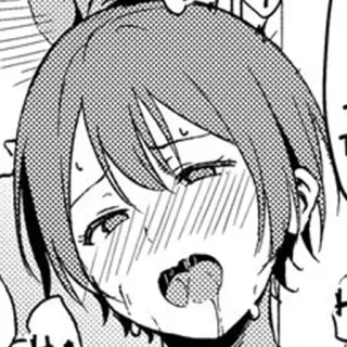 🤤 anime, manga, facial expression, open mouth, sweat telegram sticker
