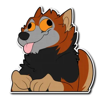 😜 pies, szczeniak, słodki, zwierzę, zwierzak, naklejka, kreskówka telegram sticker