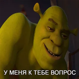 👆 Shrek У МЕНЯ К ТЕБЕ ВОПРОС オーガ, 緑, 映画, アニメ telegram sticker