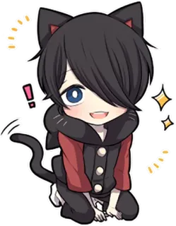 😺 애니메이션, 고양이, 카와이, 귀여운, 만화, 스티커, 만화, 치비 telegram sticker