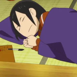 💤 SKETCH BOOK dormindo, anime, caderno de esboços, livro, descansando, relaxante, menina telegram sticker