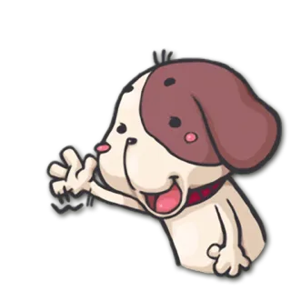 👋 pies, kreskówka, zwierzę, zwierzę domowe, słodki telegram sticker