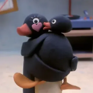 ❤ Pingu pinguino, cartone animato, claymation, amicizia, amore whatsapp sticker