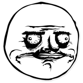 😐 meme, face, internet, funny, expression, troll telegram sticker