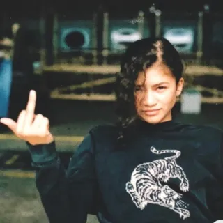 🖕 Zendaya zendaya, dito medio, attrice, tigre telegram sticker
