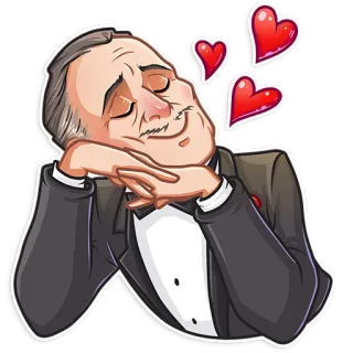 💕 Vito Corleone The Godfather movie, character, love, heart, godfather whatsapp sticker