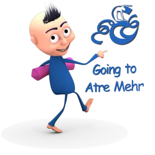🏃 Going to Atre Mehr dessin animé, personnage, texte, destination, Atre Mehr whatsapp sticker