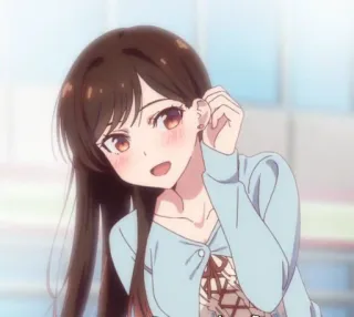 🌸 Chizuru Ichinose Rent-A-Girlfriend Anime, Dziewczyna, Słodkie, Chizuru Ichinose, Rent-a-Girlfriend, Manga, Kreskówka telegram sticker