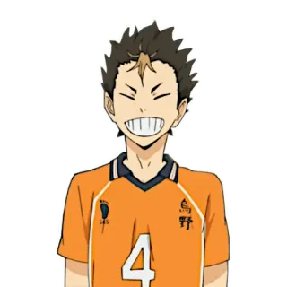 😁 Nishinoya Yuu Haikyuu!! Аниме, Haikyuu, Нишиноя, Юу, Наклейка, Волейбол, Спорт telegram sticker