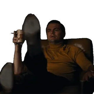 👉 leonardo dicaprio, drinking, cigarette, actor, movie, celebrity whatsapp sticker