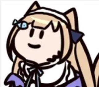 🙂 Cartone animato, Anime, Orecchie da gatto, Carino, Cameriera telegram sticker