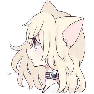 😶 Anime, Katzenmädchen, süß, kawaii, Manga, weiblich telegram sticker