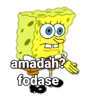 ❓ Spongebob Squarepants amadah?
fodase spongebob, meme, swear word, fodase, cartoon telegram sticker