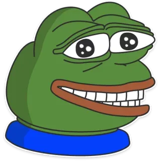 🐸 Pepe the Frog 佩佩, 表情包, 青蛙, 网络迷因, 卡通 telegram sticker