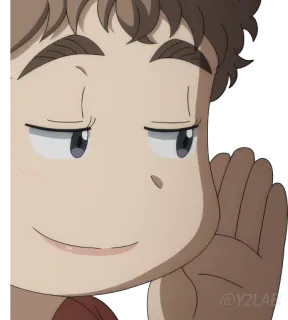 😏 Anime, Menino, Pessoa, arrogante, piscando, fofo, kawaii telegram sticker