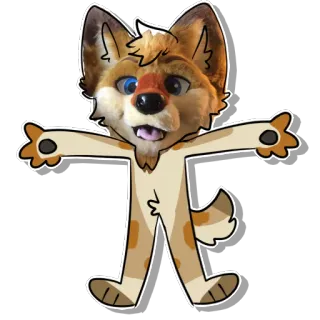 🐑 furry, anthropomorphic, dog, cartoon, cute, animal, character telegram sticker