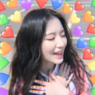 🐰 woman, hearts, emoji, smiling, portrait telegram sticker