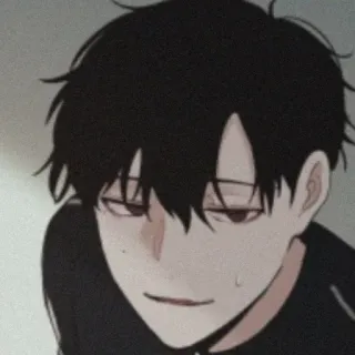 🗝 Anime, Homme, Personne, Sourire narquois, Sueur, Fatigué telegram sticker