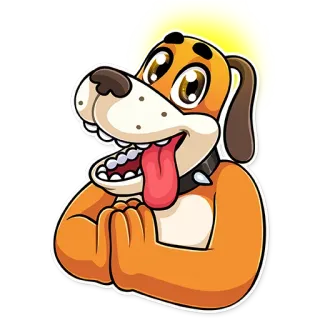 🥺 犬, 漫画, 動物, ペット, 幸せ, 可愛い telegram sticker