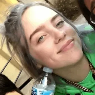 🌊 Billie Eilish Billie Eilish, piosenkarka, celebrytka, portret, gwiazda pop, muzyka telegram sticker