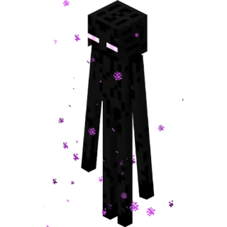 💜 Enderman Minecraft enderman, minecraft, monstre, jeu vidéo, grand, violet whatsapp sticker
