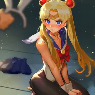 🌕 Sailor Moon Anime, Dessin animé, Manga, Fille, Lapin, Mignon telegram sticker