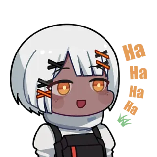 😂 哔哔哔 アニメ, 女の子, オレンジ, 髪, かわいい telegram sticker