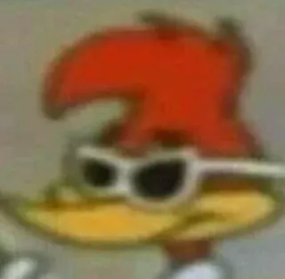 😎 Woody Woodpecker dessin animé, Woody Woodpecker, animé, personnage, drôle, dessin animé classique telegram sticker