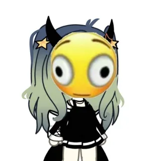 😳 Cara emoji, Gacha Life, Anime, Dibujos animados, Gracioso, Meme, Avatar whatsapp sticker