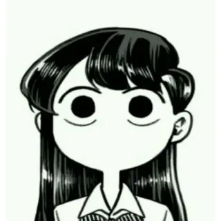🙂 Komi Shouko Komi Can't Communicate anime, manga, cute, komi can't communicate, komi shouko, expressionless whatsapp sticker