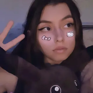 ✌️ женщина, девушка, hello kitty, стикер, лицо, селфи telegram sticker