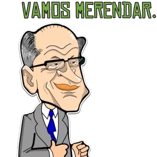 🍲 VAMOS MERENDAR 캐리커처, 정치인, 브라질, 유머 telegram sticker