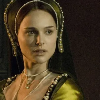 🌿 portrait, femme, Natalie Portman, costume historique, bijoux, actrice telegram sticker