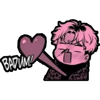 😍 BADUM! heart, love, cartoon, cute, affection telegram sticker