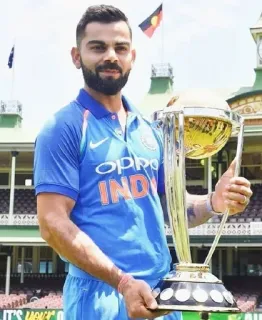 ❤️ Virat Kohli Virat Kohli, cricket, sports, athlete, trophy telegram sticker