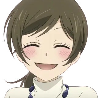 😄 Anime, Sorriso, Felice, Donna, Collana telegram sticker
