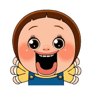 😃 Dibujos animados, Personaje, Lindo, Feliz, Ilustración telegram sticker