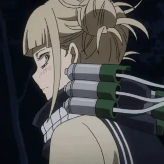 💉 Himiko Toga My Hero Academia anime, manga, character, girl, school uniform telegram sticker