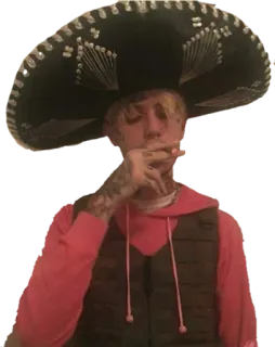 🌮 Lil Peep lil peep, แร็ปเปอร์, เพลง, หมวกปีกกว้าง, สูบบุหรี่ telegram sticker