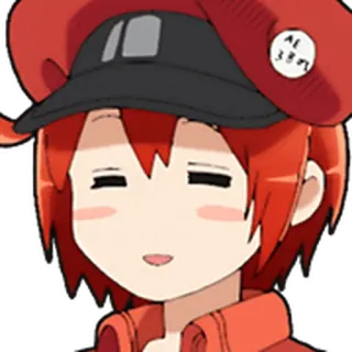 🩸 Red Blood Cell Cells at Work! AL3801 Anime, Cells at Work, Rotes Blutkörperchen, Waifu whatsapp sticker
