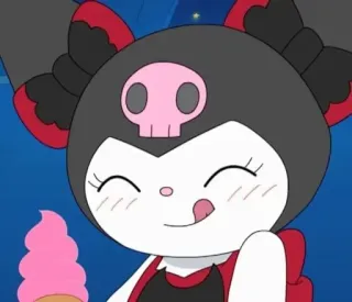 💕 Kuromi Kuromi, Sanrio, Anime, Kawaii, Personaje, Helado telegram sticker