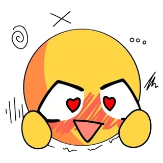 🌝 emoji, miłość, serca, wyrażenie telegram sticker