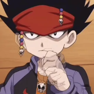 😏 Kai Hiwatari Beyblade Anime, Dessin animé, Personnage, Beyblade telegram sticker