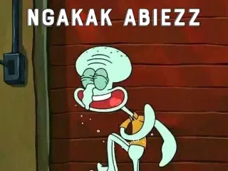 ⚫ Squidward Tentacles SpongeBob SquarePants NGAKAK ABIEZZ squiddi, spongebob, cartone animato, ridere, divertente telegram sticker