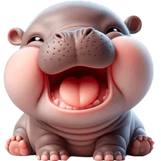 Малыш-бегемотик 2 @Nyasticks telegram stickers