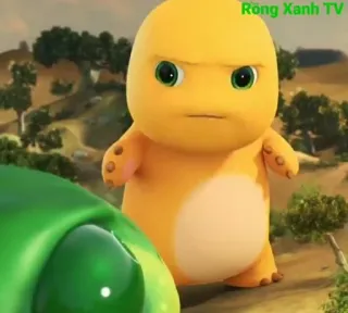 🦖 Rong Xanh TV cartoon, dinosaur, animation, cute whatsapp sticker