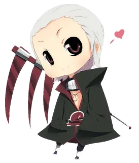 ❤ Hidan Naruto อนิเมะ, ฮิดัน, นารูโตะ, แสงอุษา, เคียว, จิบิ telegram sticker