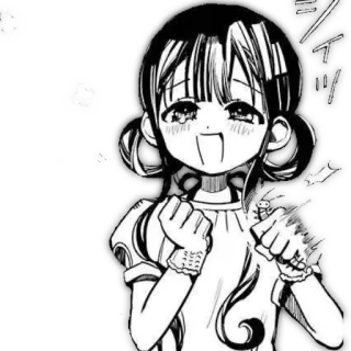😃 Anime, Mangá, Garota, Animada, Feliz, Ilustração telegram sticker