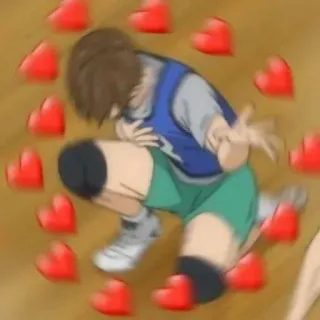🖤 Anime, Cartone animato, Cuore, Amore, Affetto, Carino, Celebrazione telegram sticker